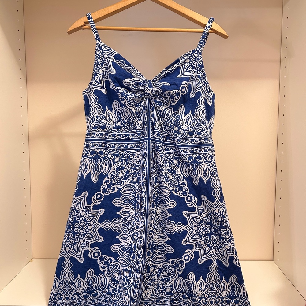 Tommy Bahama Blue and White Midi Dress